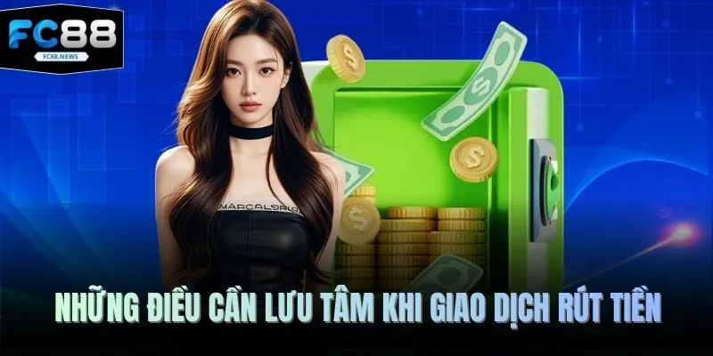 Rút Tiền FC88 3 Những điều cần lưu tâm khi giao dịch rút tiền